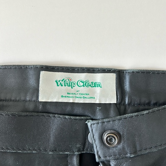 Vintage Black Leather Midi Length Skirt - Picture 4 of 11